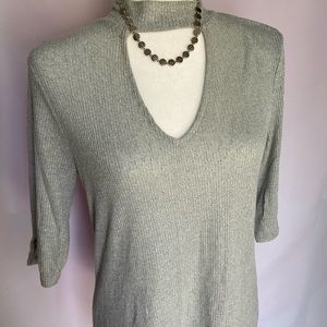 Cut Out Mock Neck Top